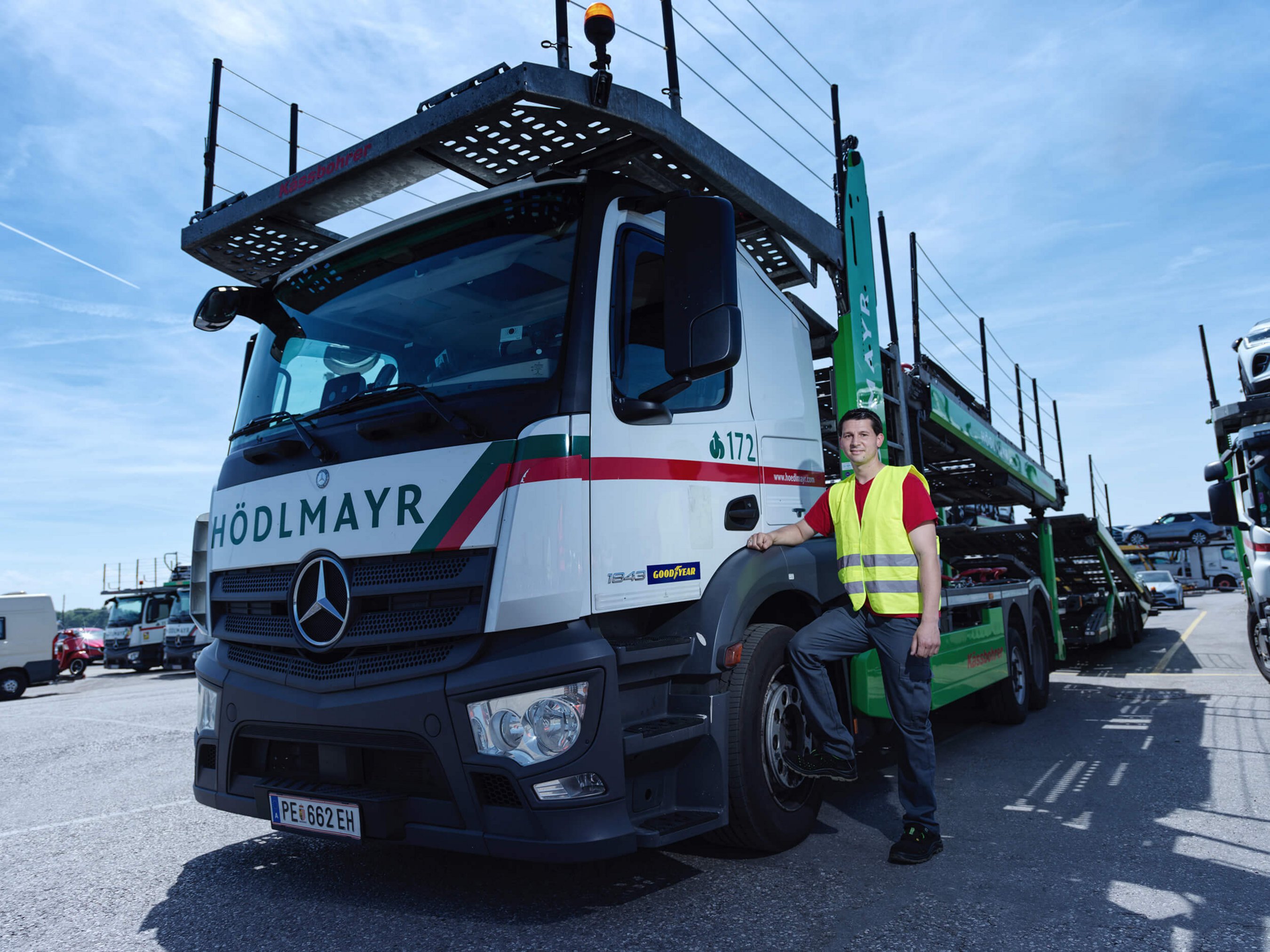 Hödlmayr truck and truck driver