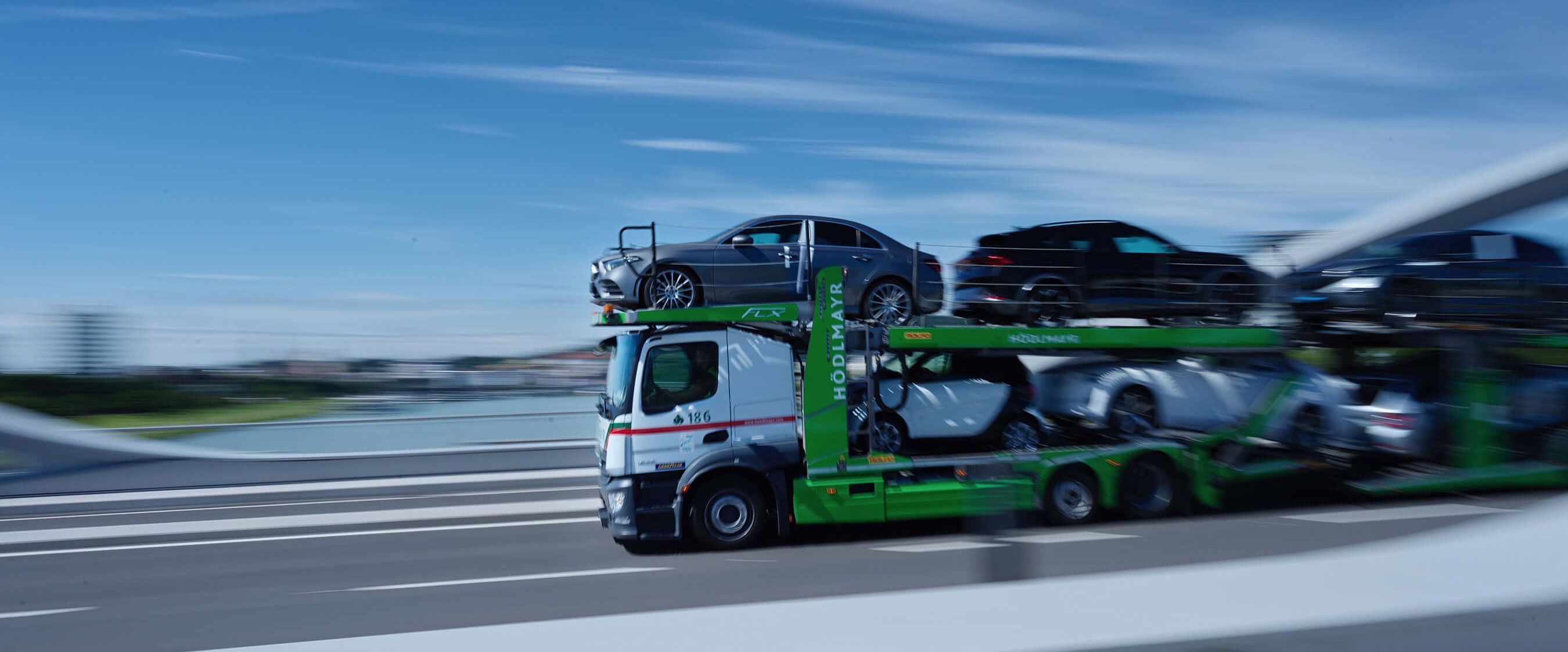 Hödlmayr truck driving over a bridge