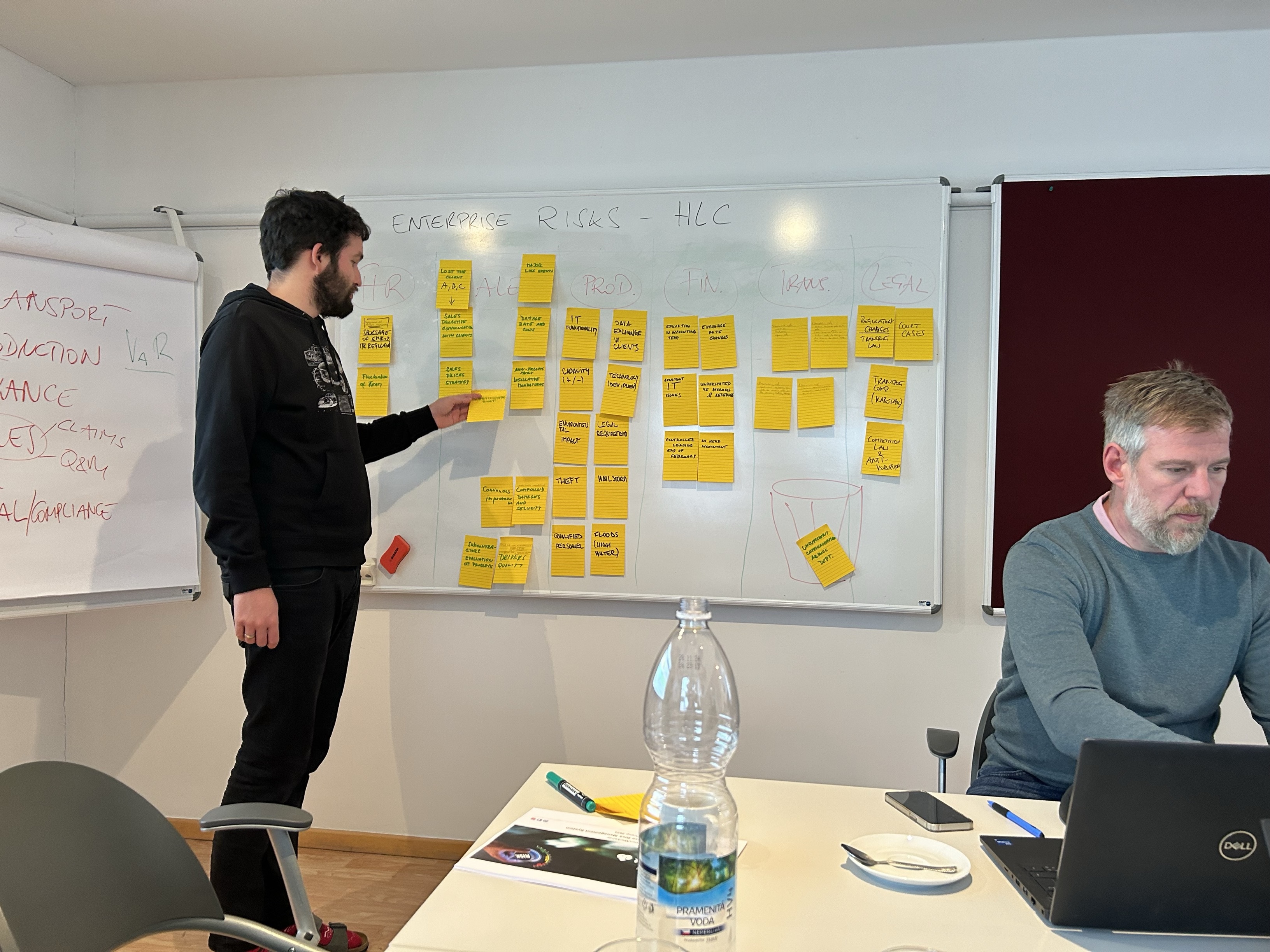 Brainstorming at risk management workshop at Hödlmayr