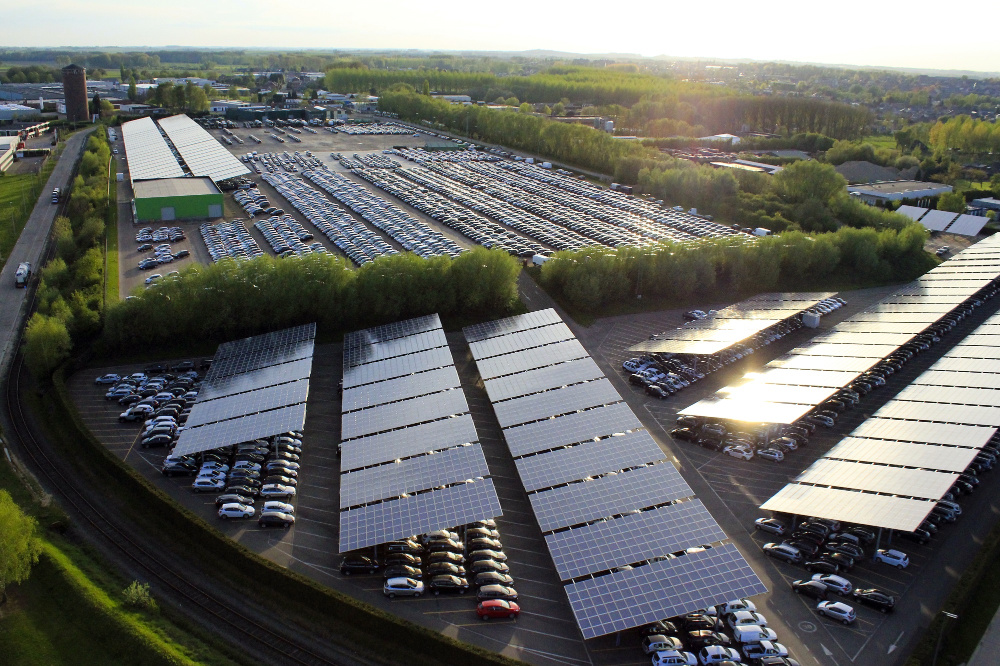 Photovoltaic system at the compound in Belgium 